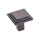 Elements [351DBAC] Die Cast Zinc Cabinet Knob - Calloway Series - Brushed Oil Rubbed Bronze Finish - 1 1/8" Sq.