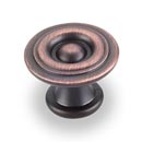 Elements [575DBAC] Die Cast Zinc Cabinet Knob - Syracuse Series - Brushed Oil Rubbed Bronze Finish - 1 3/16" Dia.