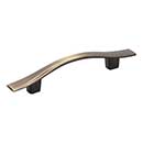Elements [840AB] Die Cast Zinc Cabinet Pull Handle - Kingsport Series - Standard Size - Brushed Antique Brass Finish - 3" C/C - 4 13/16" L