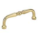 Elements [Z259-3PB] Die Cast Zinc Cabinet Pull Handle - Madison Series - Standard Size - Polished Brass Finish - 3&quot; C/C - 3 3/8&quot; L