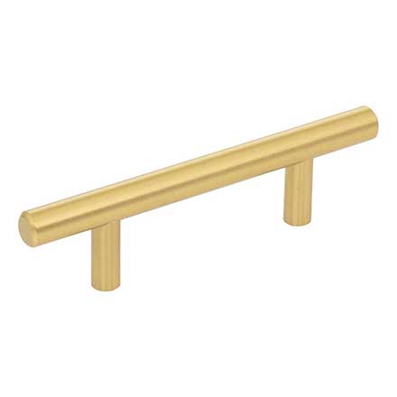 Elements [136BG] Plated Steel Cabinet Bar Pull Handle - Naples Series - Standard Size - Brushed Gold Finish - 3" C/C - 5 3/8" L