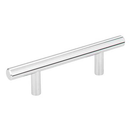 Elements [136PC] Plated Steel Cabinet Bar Pull Handle - Naples Series - Standard Size - Polished Chrome Finish - 3" C/C - 5 3/8" L