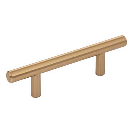 Elements [136SBZ] Plated Steel Cabinet Bar Pull Handle - Naples Series - Standard Size - Satin Bronze Finish - 3" C/C - 5 3/8" L