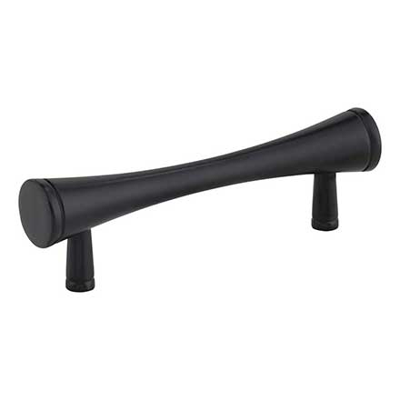 Elements [400MB] Die Cast Zinc Cabinet Pull Handle - Sedona Series - Standard Size - Matte Black Finish - 3" C/C - 4" L
