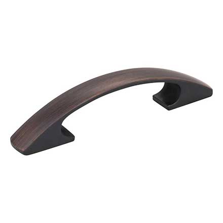 Elements [771-3DBAC] Die Cast Zinc Cabinet Pull Handle - Strickland Series - Standard Size - Brushed Oil Rubbed Bronze Finish - 3&quot; C/C - 4 1/2&quot; L