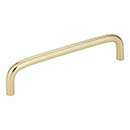 Elements [S271-128PB] Steel Cabinet Pull Handle - Torino Series - Oversized - Polished Brass Finish - 128mm C/C - 5 3/8&quot; L