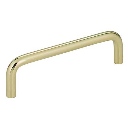 Elements [S271-4PB] Steel Cabinet Pull Handle - Torino Series - Standard Size - Polished Brass Finish - 4&quot; C/C - 4 5/16&quot; L
