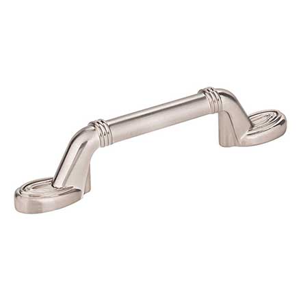 Elements [110-3SN] Die Cast Zinc Cabinet Pull Handle - Vienna Series - Standard Size - Satin Nickel Finish - 3" C/C - 5 1/2" L