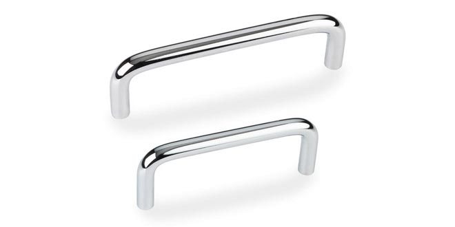 polished chrome wire pulls - torino series - elements decorative