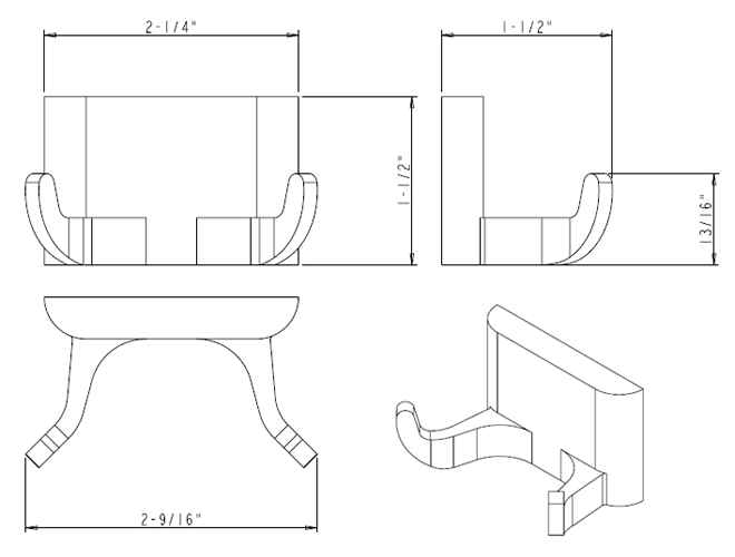 Elements Bathroom Robe Hook