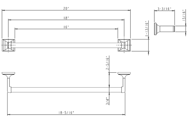 Elements Bathroom Towel Bar Elements Bathroom Towel Bar