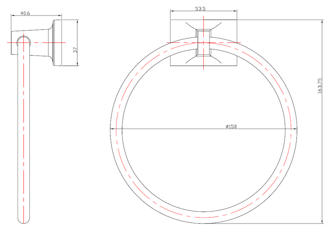 Elements Bathroom Towel Ring