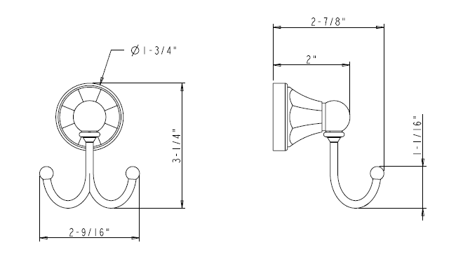 Elements Bathroom Robe Hook Elements Bathroom Robe Hook