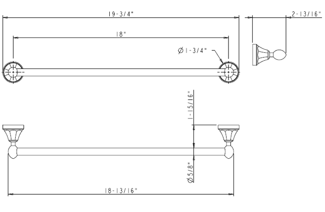 Elements Bathroom Towel Bar Elements Bathroom Towel Bar