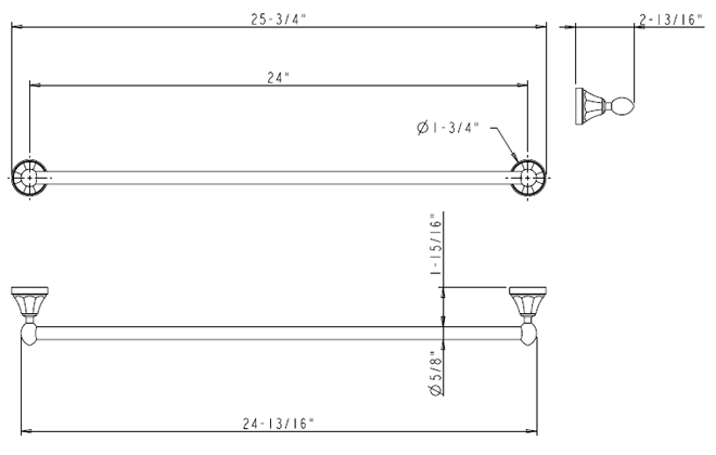 Elements Bathroom Towel Bar Elements Bathroom Towel Bar