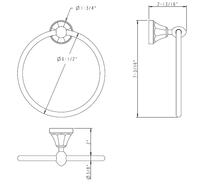 Elements Bathroom Towel Ring