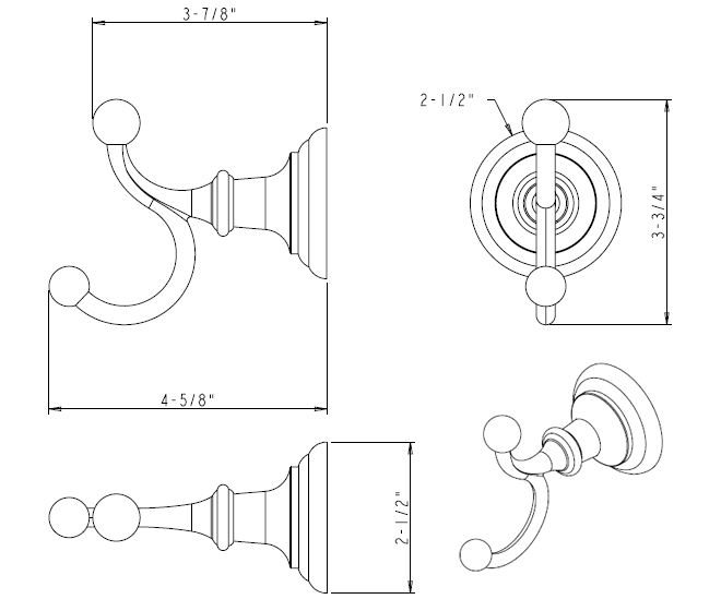 Elements Bathroom Robe Hook