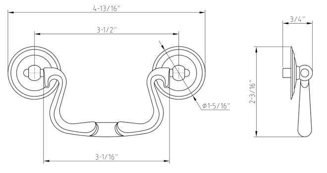 Kingsport CH3503 Drop Pull