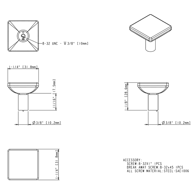 Walker 1 827 Knob