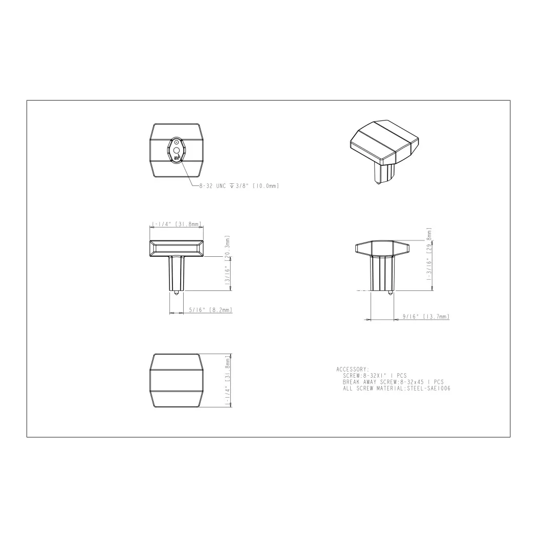 Elements 641 Cabinet Knob Elements 641 Cabinet Knob