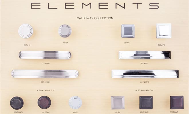 Elements Calloway Series Decorative Cabinet & Drawer Hardware