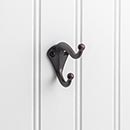 Elements [YD10-231DBAC] Die Cast Zinc Wall Hook - Double - Brushed Oil Rubbed Bronze Finish - 2 5/16&quot; L