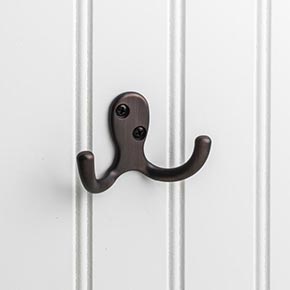 Elements [YD15-187DBAC] Die Cast Zinc Wall Hook - Two Prong - Brushed Oil Rubbed Bronze Finish - 1 7/8" L