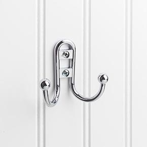 Elements [YD25-256PC] Die Cast Zinc Wall Hook - Double Flare - Polished Chrome Finish - 2 9/16" L