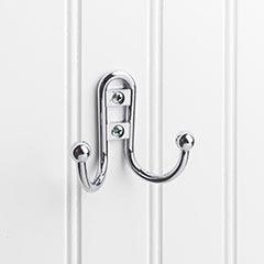 Elements [YD25-256PC] Die Cast Zinc Wall Hook - Double Flare - Polished Chrome Finish - 2 9/16&quot; L