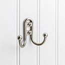 Elements [YD25-256SN] Die Cast Zinc Wall Hook - Double Flare - Satin Nickel Finish - 2 9/16" L