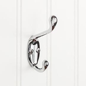 Elements [YD40-337PC] Die Cast Zinc Wall Hook - Double - Polished Chrome Finish - 3 3/8" L