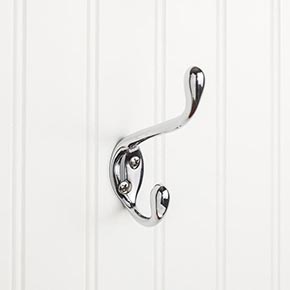 Elements [YD40-450PC] Die Cast Zinc Wall Hook - Double - Polished Chrome Finish - 4 1/2" L