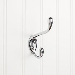 Elements [YD40-450PC] Die Cast Zinc Wall Hook - Double - Polished Chrome Finish - 4 1/2&quot; L