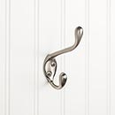 Elements [YD40-450SN] Die Cast Zinc Wall Hook - Double - Satin Nickel Finish - 4 1/2&quot; L