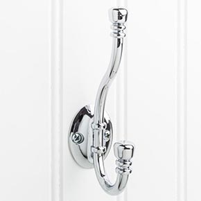 Elements [YD50-518PC] Die Cast Zinc Wall Hook - Double - Polished Chrome Finish - 5 3/16" L