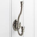 Elements [YD50-518SN] Die Cast Zinc Wall Hook - Double - Satin Nickel Finish - 5 3/16" L