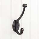 Elements [YD60-550DBAC] Die Cast Zinc Wall Hook - Double - Brushed Oil Rubbed Bronze Finish - 5 1/2" L