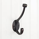 Elements [YD60-550DBAC] Die Cast Zinc Wall Hook - Double - Brushed Oil Rubbed Bronze Finish - 5 1/2&quot; L