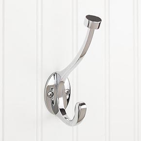 Elements [YD60-550PC] Die Cast Zinc Wall Hook - Double - Polished Chrome Finish - 5 1/2" L