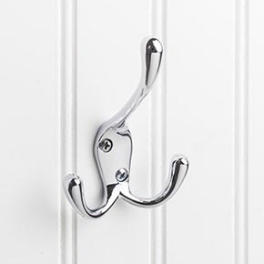 Elements [YT40-400PC] Die Cast Zinc Wall Hook - Triple - Polished Chrome Finish - 4" L
