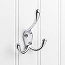 Elements [YT40-400PC] Die Cast Zinc Wall Hook - Triple - Polished Chrome Finish - 4" L