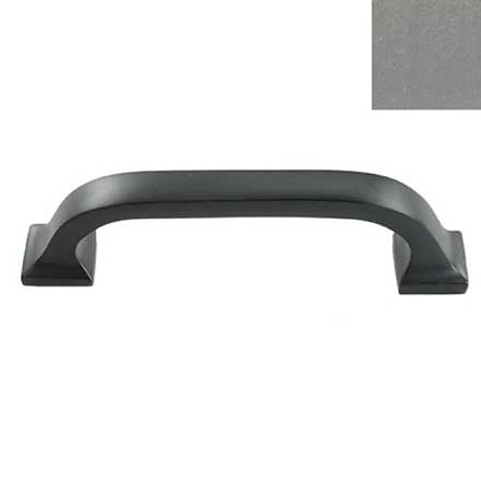 Forever Hardware [F8-830-4-P] Solid Bronze Cabinet Pull Handle - Curved Series - Standard Size - Platinum Finish - 4&quot; C/C - 4 3/4&quot; L