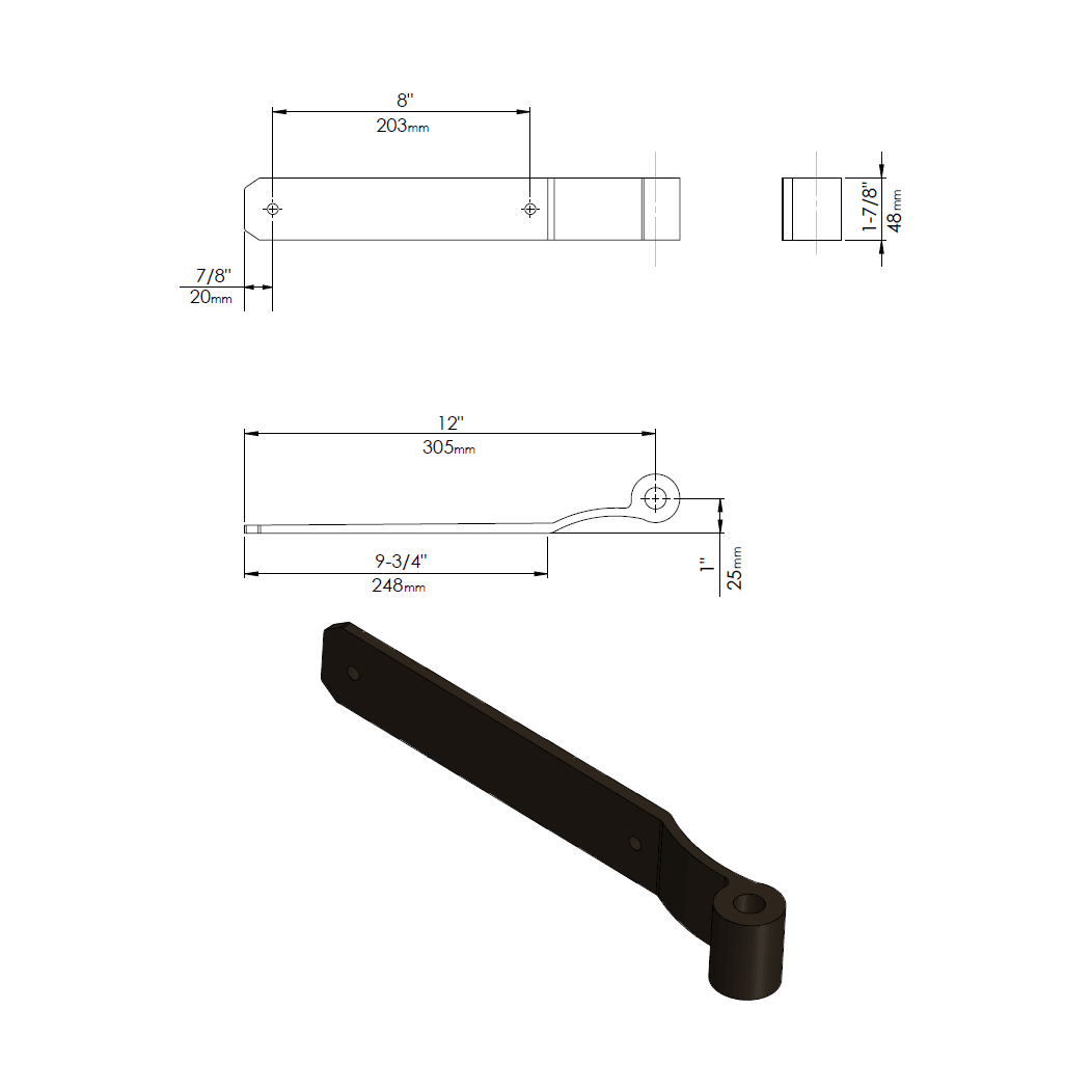 Forever Hardware [F4-312] Gate Band Hinge