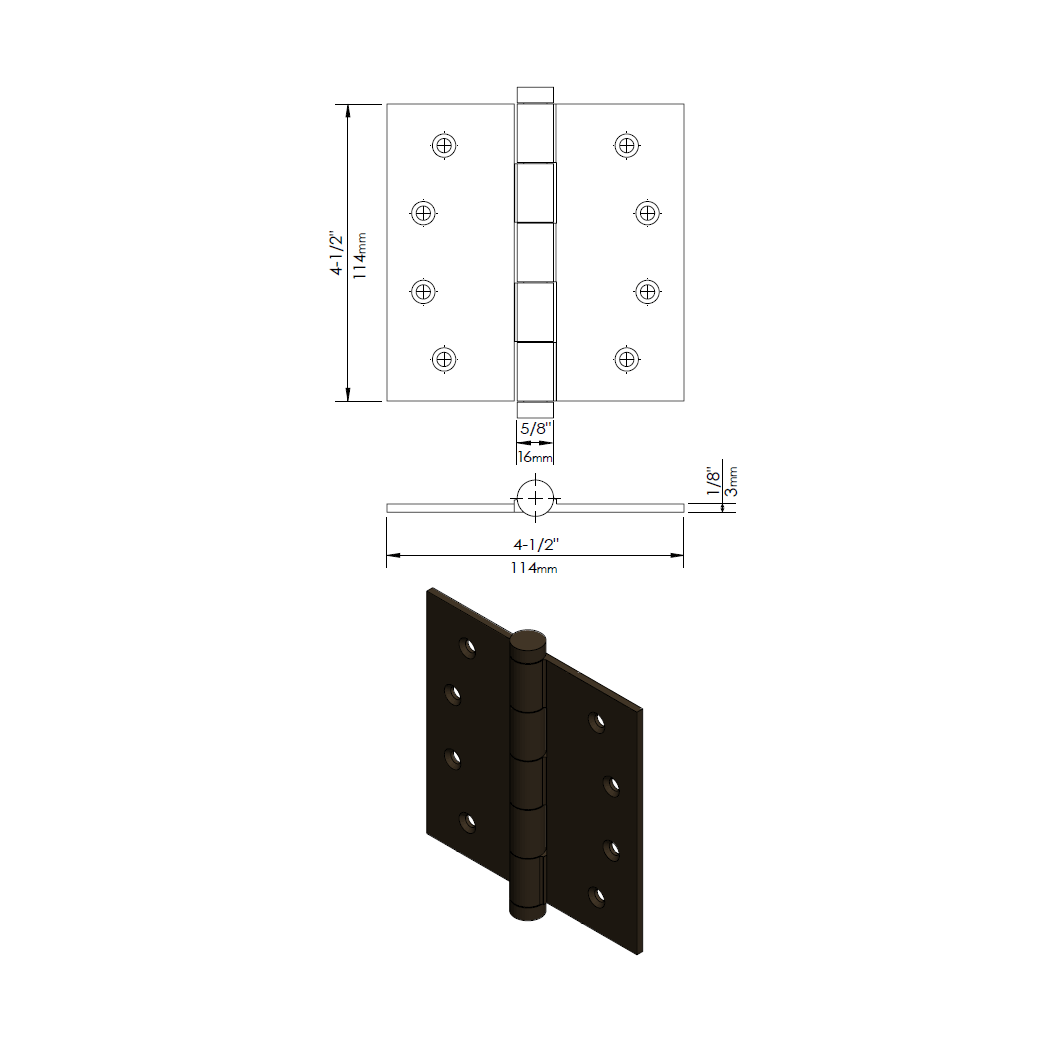 Forever Hardware [F4-420] Gate Butt Hinge