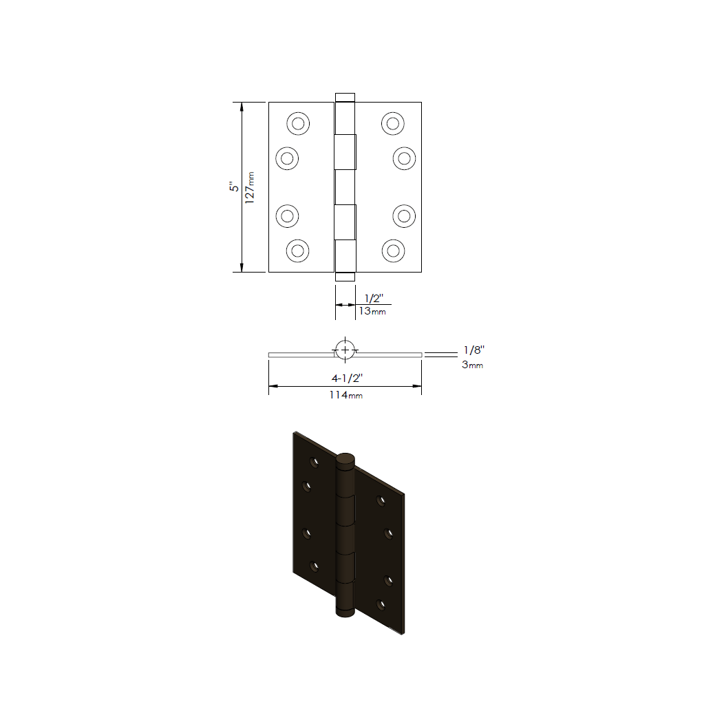 Forever Hardware [F4-430] Gate Butt Hinge