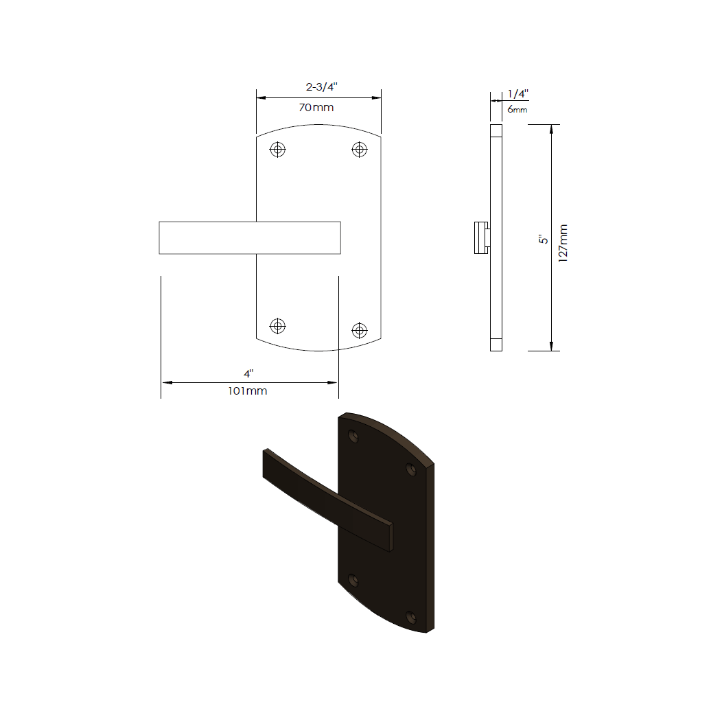 Forever Hardware [F6-104] Door Passage Set