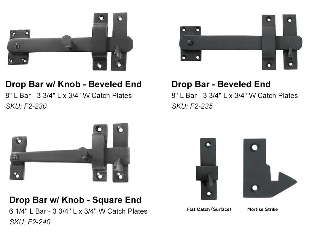 Forever Hardware Gate Drop Bars Forever Hardware Gate Drop Bars