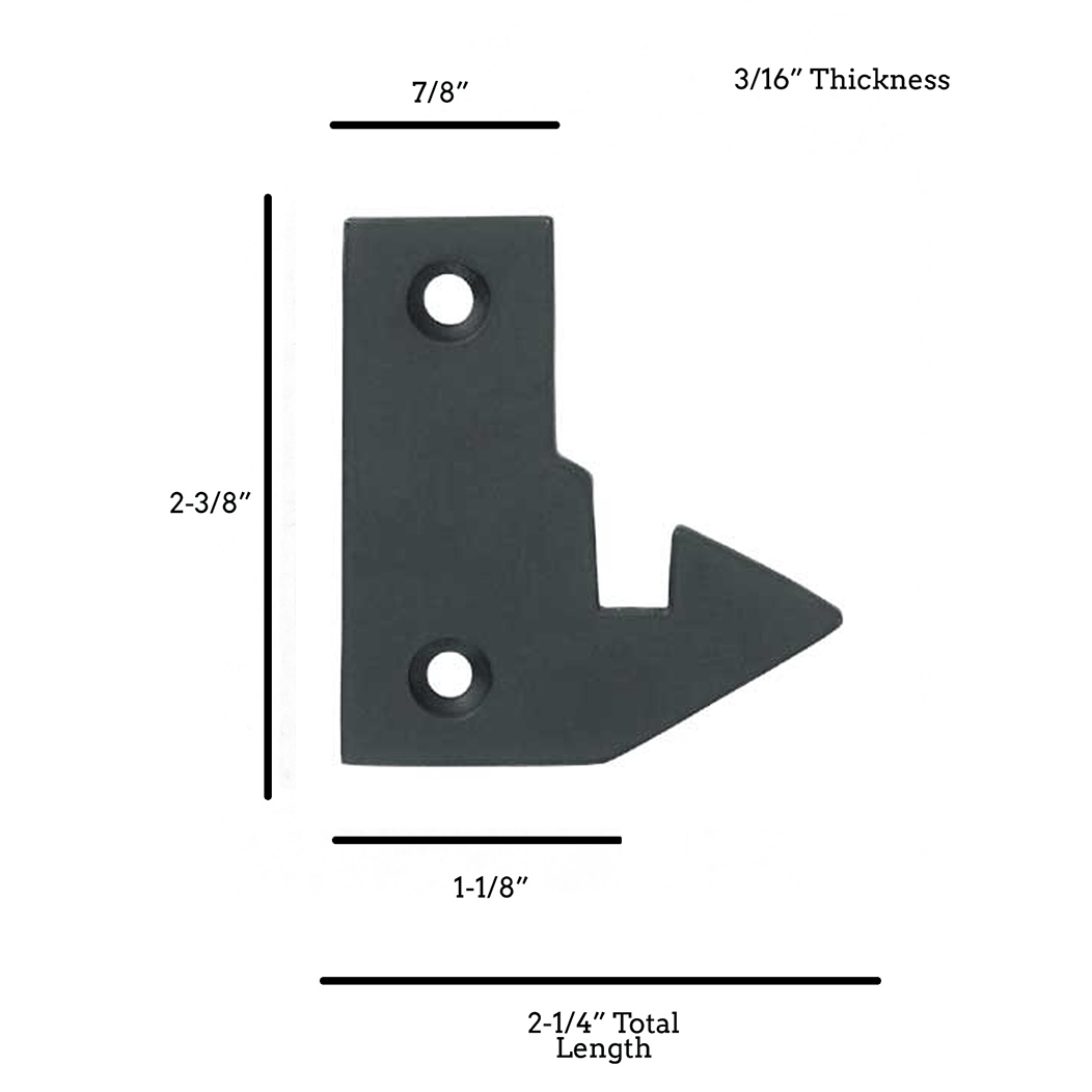 Forever Hardware [F2-250] Gate Jam Mortise Catch