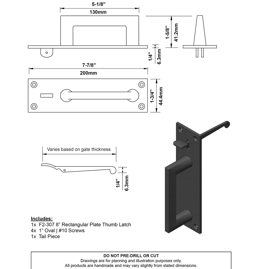 Forever Hardware [F2-307] Bronze Gate Thumb Latch