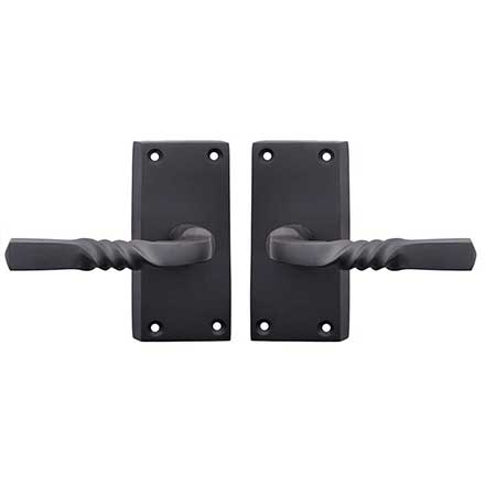 Forever Hardware [F1-410-00-DUM] Solid Bronze Dummy Door Set - Double - Narrow Case Latch - Square Plate - 5&quot; H x 2 1/4&quot; W